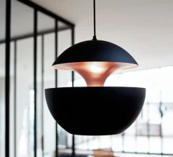 Suspension, Here comes the sun 350, noir, cuivre, Ø35cm, P35cm - Dcw editions