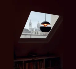 Suspension, Here comes the sun 250, noir, cuivre, Ø25cm, P25cm - Dcw editions