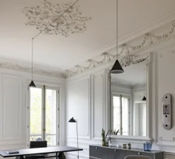 Suspension, Here comes the sun 250, noir, cuivre, Ø25cm, P25cm - Dcw editions