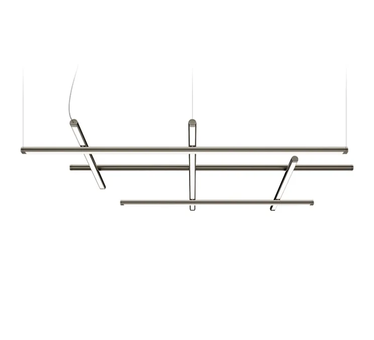 Suspension, Hilow, émission élevée, titane, LED, 2700K, 5045lm, L113cm, H7cm - Panzeri