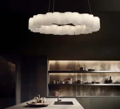 Suspension, Honey, blanc, LED, dim, 2700K, 5379 lm, Ø86cm, H15cm - Stilnovo