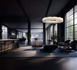 Suspension, Honey, blanc, LED, dim, 2700K, 5379 lm, Ø86cm, H15cm - Stilnovo