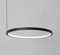 Suspension, Hoop Horizontal Led Intérieur, noir, LED, 3000K, 3000 lm, Ø70cm, H4cm - ONOK