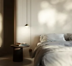 Suspension, Horizon, sans rosace, laiton, LED, dim, 2700K, 750 lm, Ø13,8cm, H9,7cm - Il Fanale