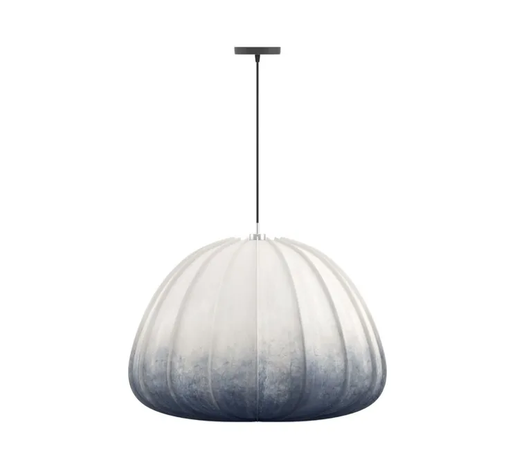 Suspension, Hozuki Indigo L, Blanc, bleu, Ø64cm, H46cm - Ay Illuminate