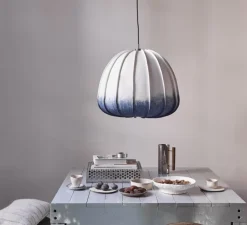 Suspension, Hozuki Indigo S, Blanc, bleu, Ø39cm, H35cm - Ay Illuminate