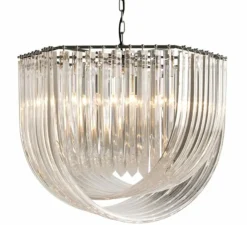 Suspension, Hyères, transparent, nickel, L65cm, P75cm - Eichholtz