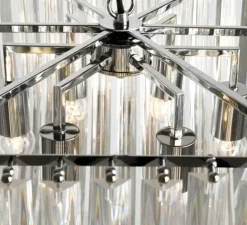 Suspension, Hyères, transparent, nickel, L65cm, P75cm - Eichholtz