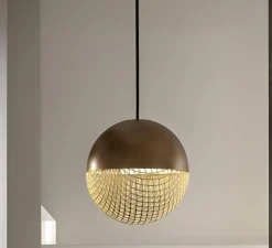 Suspension, Iglù S1 25, bronze, LED, 3000K, 2100 lm, Ø25,5cm, H25,5cm - Masiero