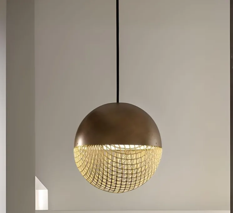 Suspension, Iglù S1 25, bronze, LED, 3000K, 2100 lm, Ø25,5cm, H25,5cm - Masiero