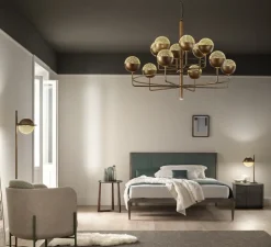 Suspension, Iglù S12+1, bronze, LED, dim, 3000K, 6734 lm, Ø96cm, H68cm - Masiero
