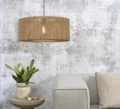 Suspension, Iguazu L, naturel, Ø60cm, H25cm - Good&Mojo