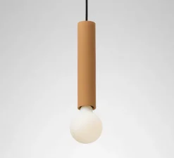 Suspension, Ila Maxi, Jaune ambre, Ø5,5cm, H28cm - Plato Design