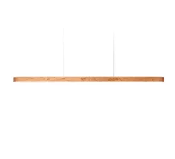 Suspension, I-Line, bois naturel de cerisier, LED, 3000K, 1808lm, L150cm, H5cm - LZF