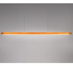Suspension, I-Line, hêtre naturel, LED, 3000K, 1808lm, L150cm, H5cm - LZF