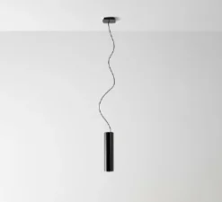 Suspension, Ilio Suspension 36, noir brillant, Ø9cm, H37cm - Artemide