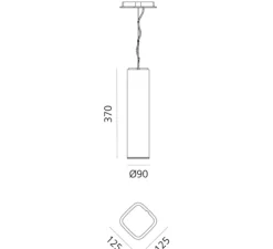 Suspension, Ilio Suspension 36, rouge, Ø9cm, H37cm - Artemide