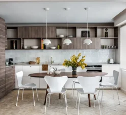 Suspension, Ilios tube metal, noir et or, Ø25,6cm, H60cm - ATELIER ARETI