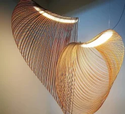 Suspension, Illan 100, dimmable DALI, bouleau, LED, 2700K, Ø100cm, H100cm - Luceplan