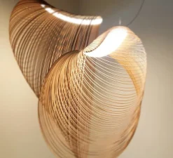 Suspension, Illan 100, dimmable DALI, bouleau, LED, 2700K, Ø100cm, H100cm - Luceplan