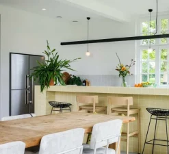 Suspension, I-Model Cord, acier bleui, LED, dim, 2700K, 3550 lm, L250cm, H5,3cm - Anour