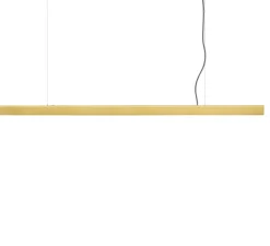 Suspension, I-Model Cord, laiton brossé, LED, dim, 2700K, 2130 lm, L150cm, H5,3cm - Anour