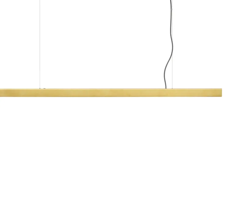 Suspension, I-Model Cord, laiton brossé, LED, dim, 2700K, 2130 lm, L150cm, H5,3cm - Anour