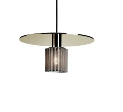 Suspension, In the sun 190, structure Or, Maille argent, Ø19cm, H19.3cm - Dcw editions