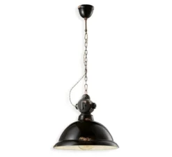 Suspension, Industrial C1710, noir vintage, Ø40cm, H36cm - Ferroluce