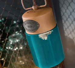 Suspension, Industrial C1620, vert vintage, Ø12,5cm, H28cm - Ferroluce