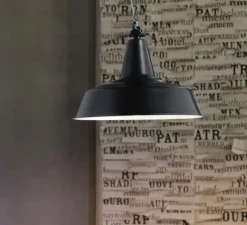 Suspension industrielle, Huna, noir, Ø40cm - FontanaArte