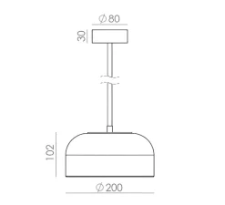 Suspension, Ipon, or antique, verre clair, LED, dim, 2700K, 810 lm, Ø20cm, H10,2cm-Aromas del Campo