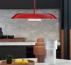 Suspension, Iride 878, rouge, LED, 2700K, 1330 lm, Ø55cm, H9cm - Oluce