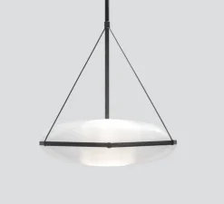 Suspension, Iris 60, B/B, noir mat, LED, dim, 230V, 2700k, Ø60cm, H20cm - A-N-D