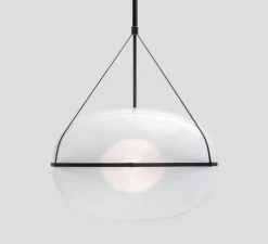 Suspension, Iris, A/A, noir, LED, dim, 1-10V, 2700k, Ø90cm, H60cm - A-N-D