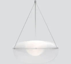 Suspension, Iris, A/B, argent, LED, dim, 1-10V, 2700k, Ø90cm, H45cm - A-N-D