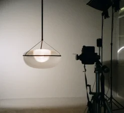 Suspension, Iris, A/B, noir, LED, dim, 1-10V, 2700k, Ø90cm, H45cm - A-N-D