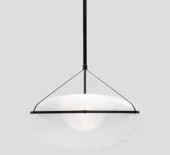 Suspension, Iris, A/B, noir, LED, dim, 1-10V, 2700k, Ø90cm, H45cm - A-N-D