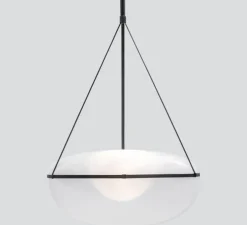 Suspension, Iris, A/B, noir, LED, dim, 1-10V, 2700k, Ø90cm, H45cm - A-N-D