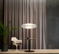 Suspension, Iris, B/B, argent, LED, dim, 1-10V, 2700k, Ø90cm, H30cm - A-N-D