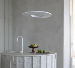 Suspension, Iris Horizontal 60, blanc, LED, dim, 2700K, 5250 lm, Ø60cm, P60cm - Dix heures dix