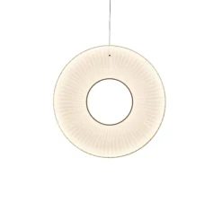 Suspension, Iris Vertical 60, blanc, LED, dim, 2700K, 5250 lm, Ø60cm, P60cm - Dix heures dix