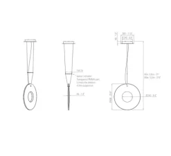 Suspension, Iris Vertical 60, blanc, LED, dim, 2700K, 5250 lm, Ø60cm, P60cm - Dix heures dix