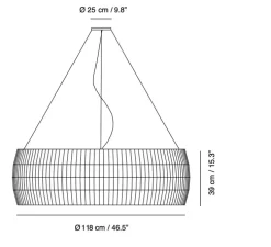 Suspension, Isamu, perle, Ø118cm, H39cm - Carpyen