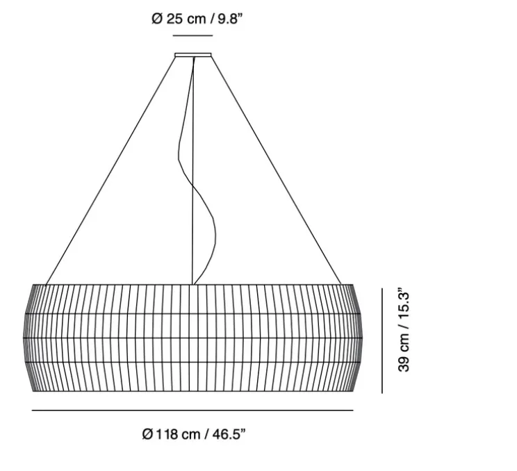 Suspension, Isamu, perle, Ø118cm, H39cm - Carpyen