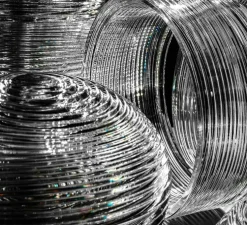 Suspension, Jefferson Sma ll sans rosace, transparent, noir chrome, LED, 2700K, 450 lm, Ø15cm, H23,5cm - Lodes