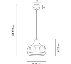 Suspension, Jimmy S, brun, Ø25cm, H20cm - Market Set