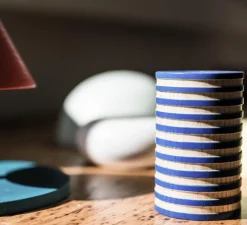 Suspension, JUNIT, Column, frêne, bleu, H25cm - SCHNEID