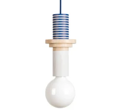 Suspension, JUNIT, Column, frêne, bleu, H25cm - SCHNEID