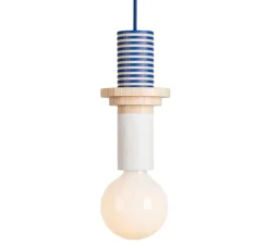 Suspension, JUNIT, Column, frêne, bleu, H25cm - SCHNEID